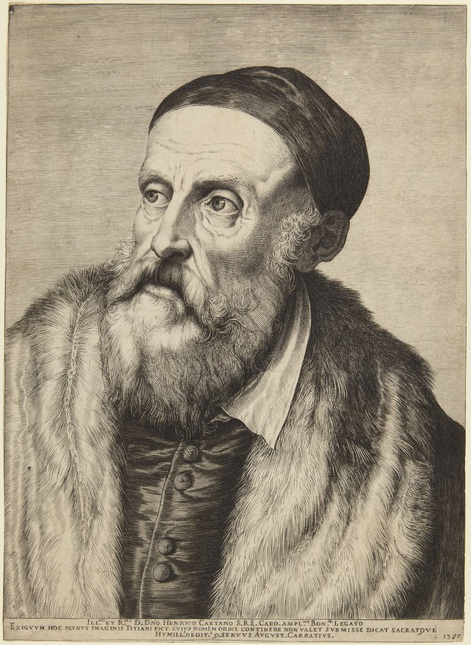 Tizian (Bartsch 14 I; Calvesi/Casale 124) von Agostino Carracci