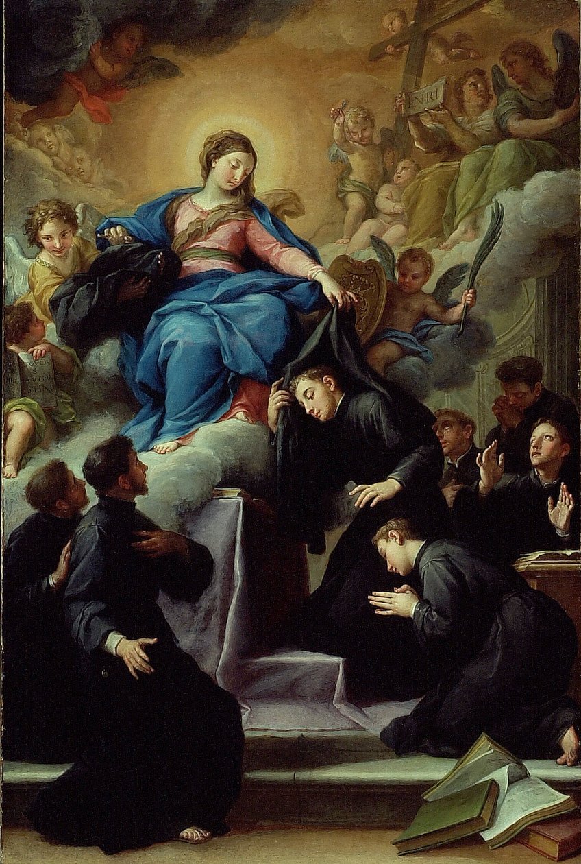 Die Madonna mit den sieben Gründern des Servitenordens von Agostino Masucci