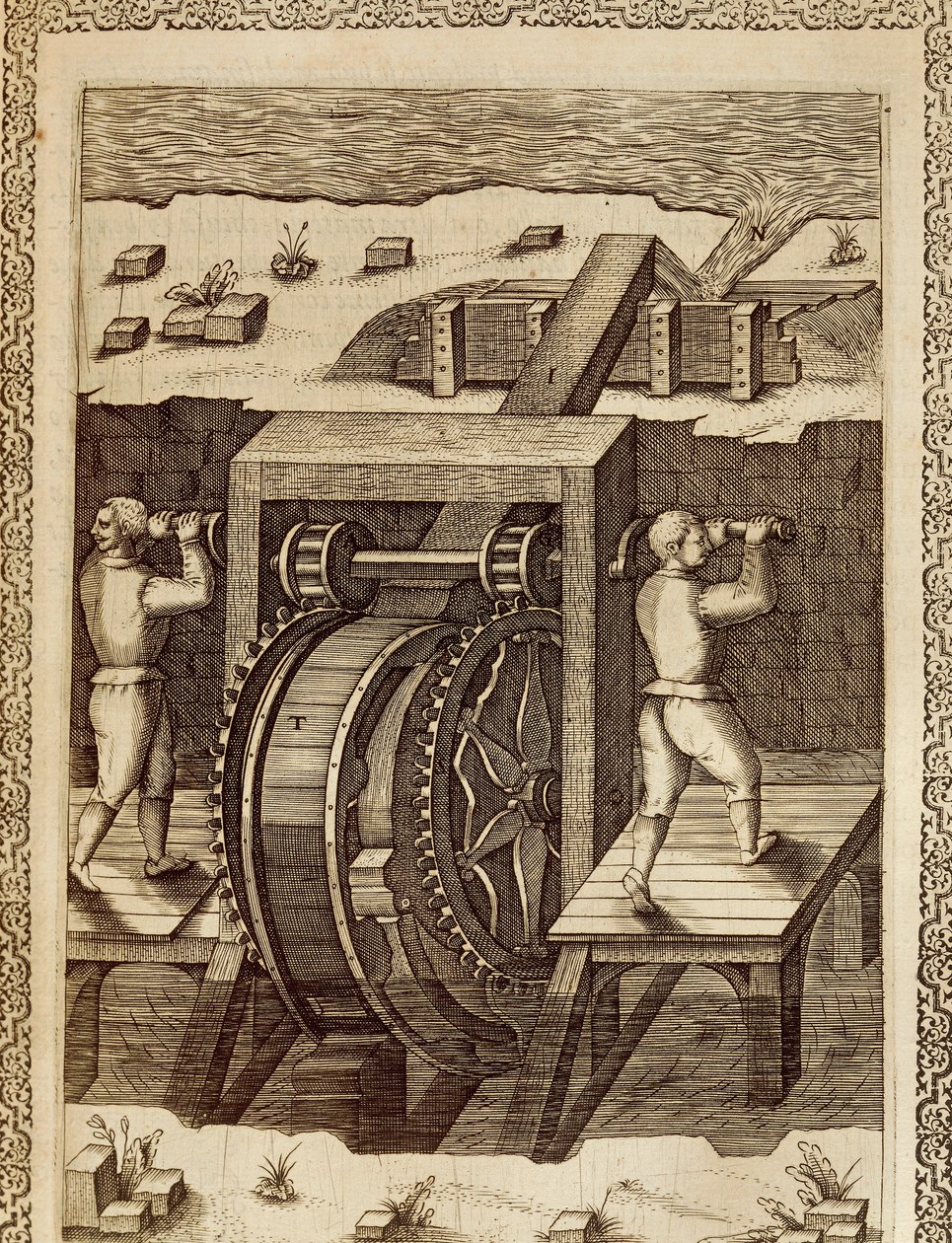 Maschine zur Wasserverdrängung von Agostino Ramelli