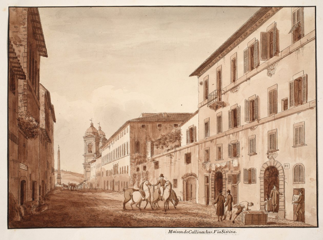 Das Haus des Kallimachos, Via Sistina, 1833 von Agostino Tofanelli