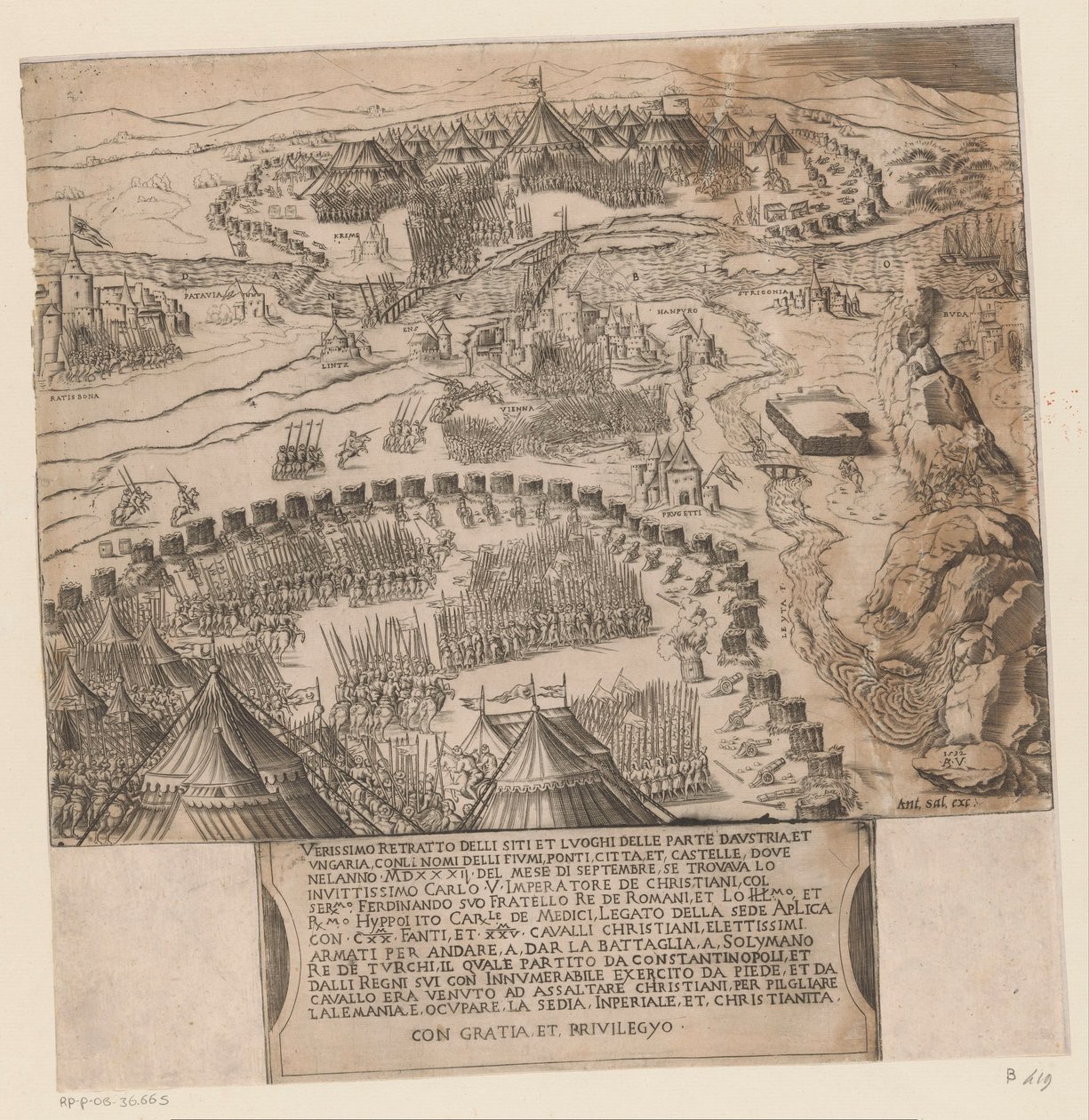 Belagerung von Wien durch die Osmanen von Agostino Veneziano
