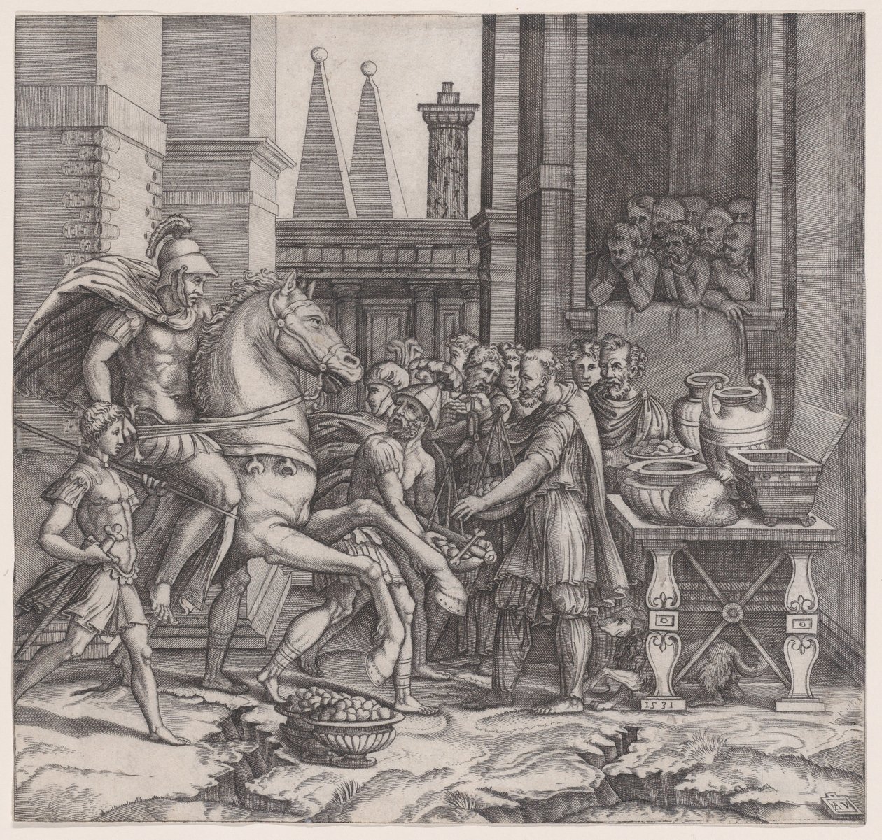 Camillus, datiert 1531 von Agostino Veneziano