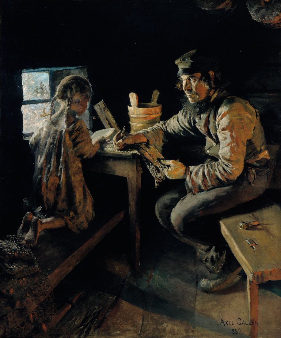 Erste Lektion von Akseli Gallen-Kallela