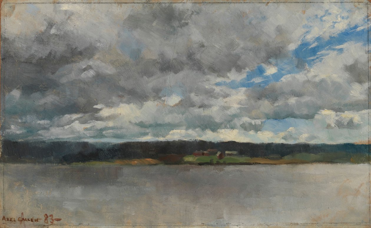 Regenwolken über einer Seelandschaft von Akseli Gallen-Kallela