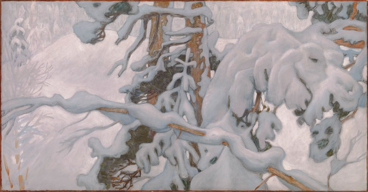 Winter, Studie für die Fresken des Jusélius-Mausoleums von Akseli Gallen-Kallela