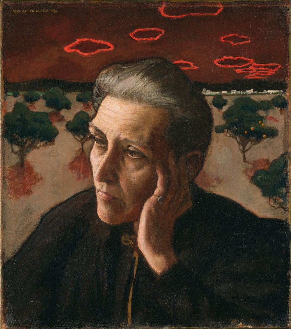Porträt der Mutter des Künstlers, 1896 von Akseli Gallen-Kallela