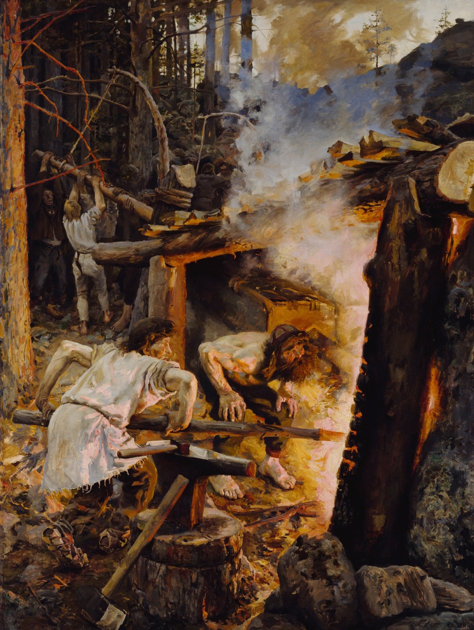 Das Schmieden des Sampo, 1893 von Akseli Gallen Kallela