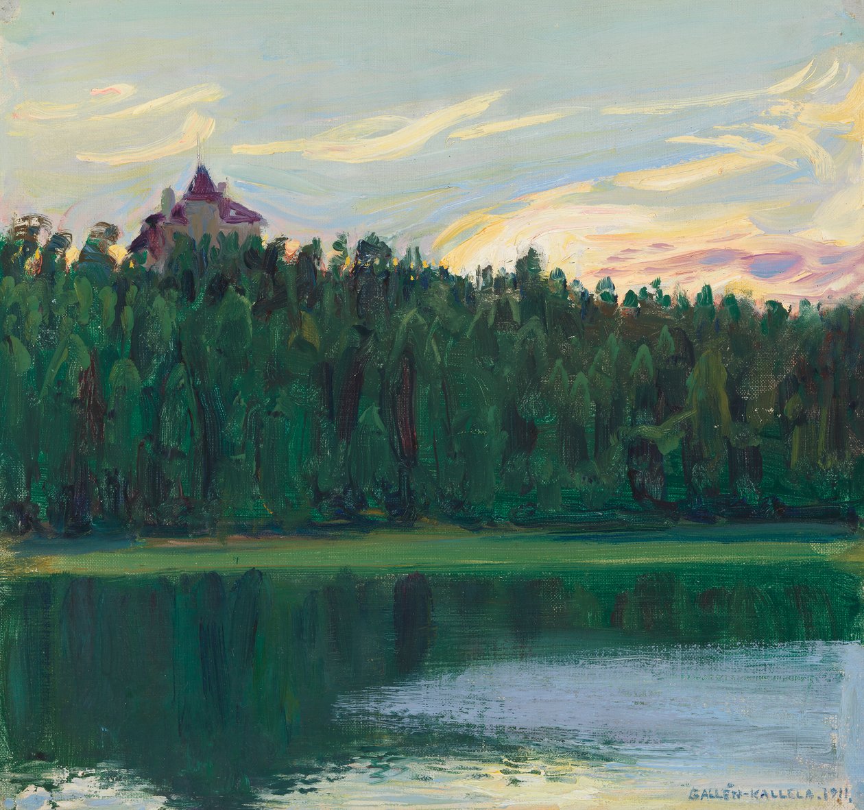 Landschaft am See von Akseli Valdemar Gallen-Kallela