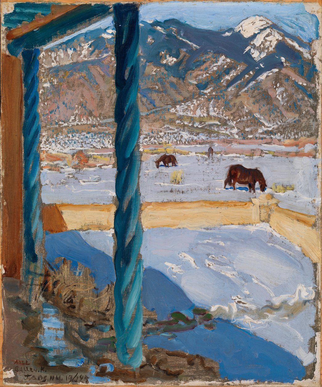 Taos-Haus im Sonnenlicht von Akseli Valdemar Gallen-Kallela