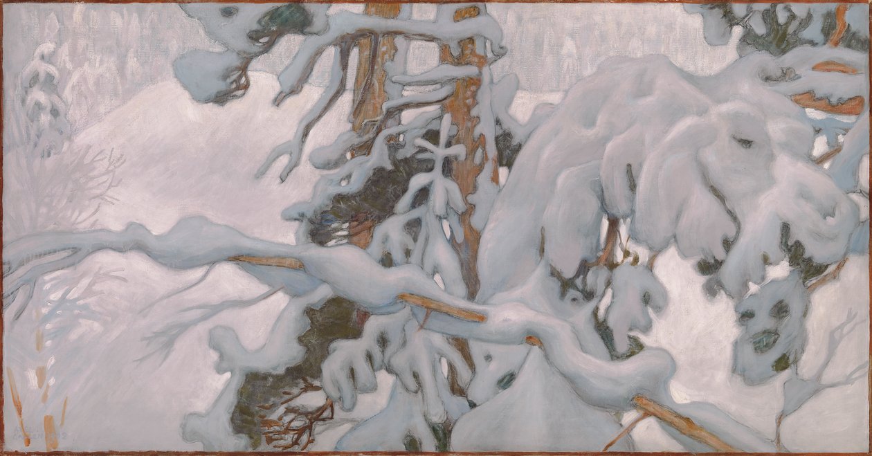 Winter, Studie für die Juselius-Mausoleum-Fresken von Akseli Valdemar Gallen-Kallela
