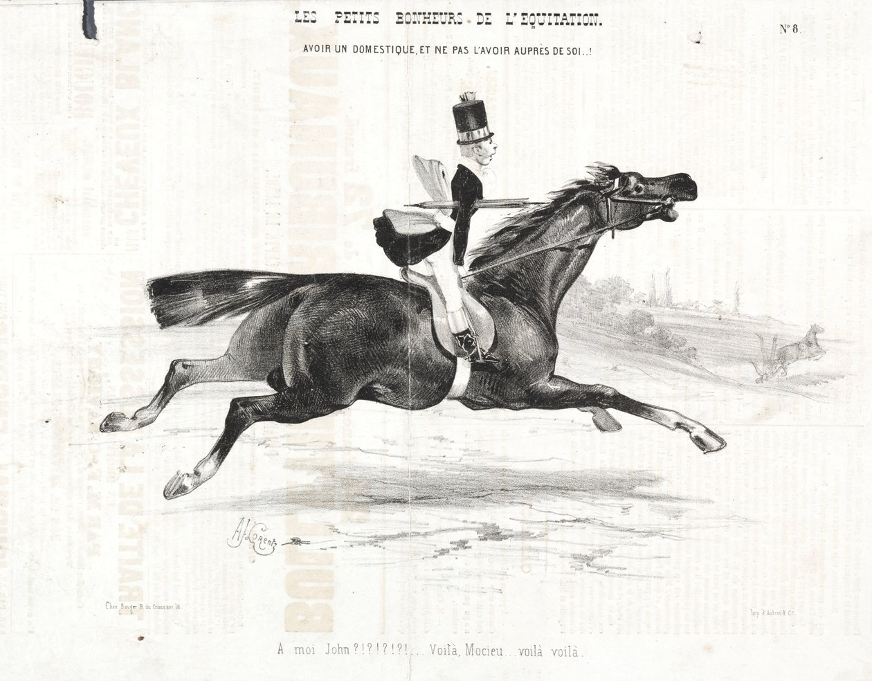 Die kleinen Freuden des Reitens: Einen Diener haben und ihn nicht bei sich haben... von Alade Joseph Lorentz