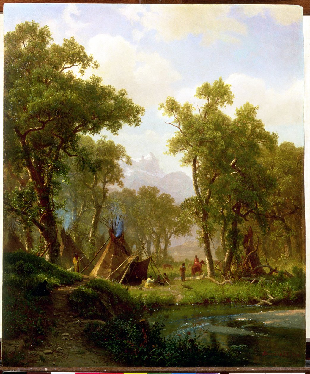 Indianerlager, Shoshone-Dorf, 1860 von Albert Bierstadt
