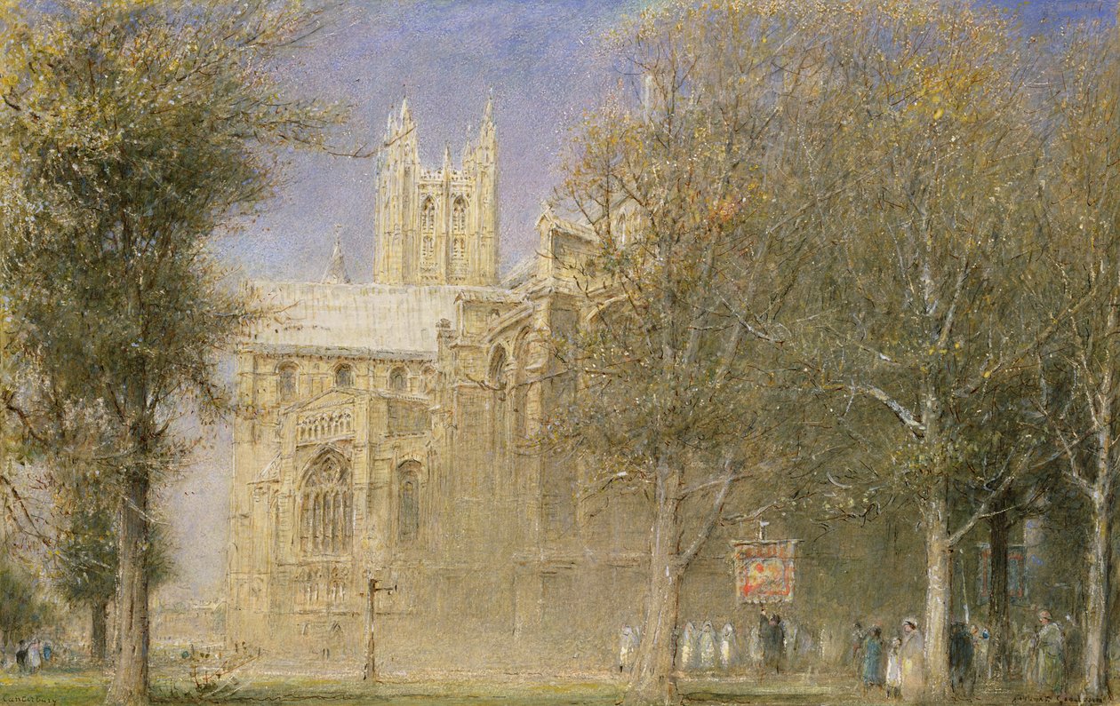 Kathedrale von Canterbury von Albert Goodwin