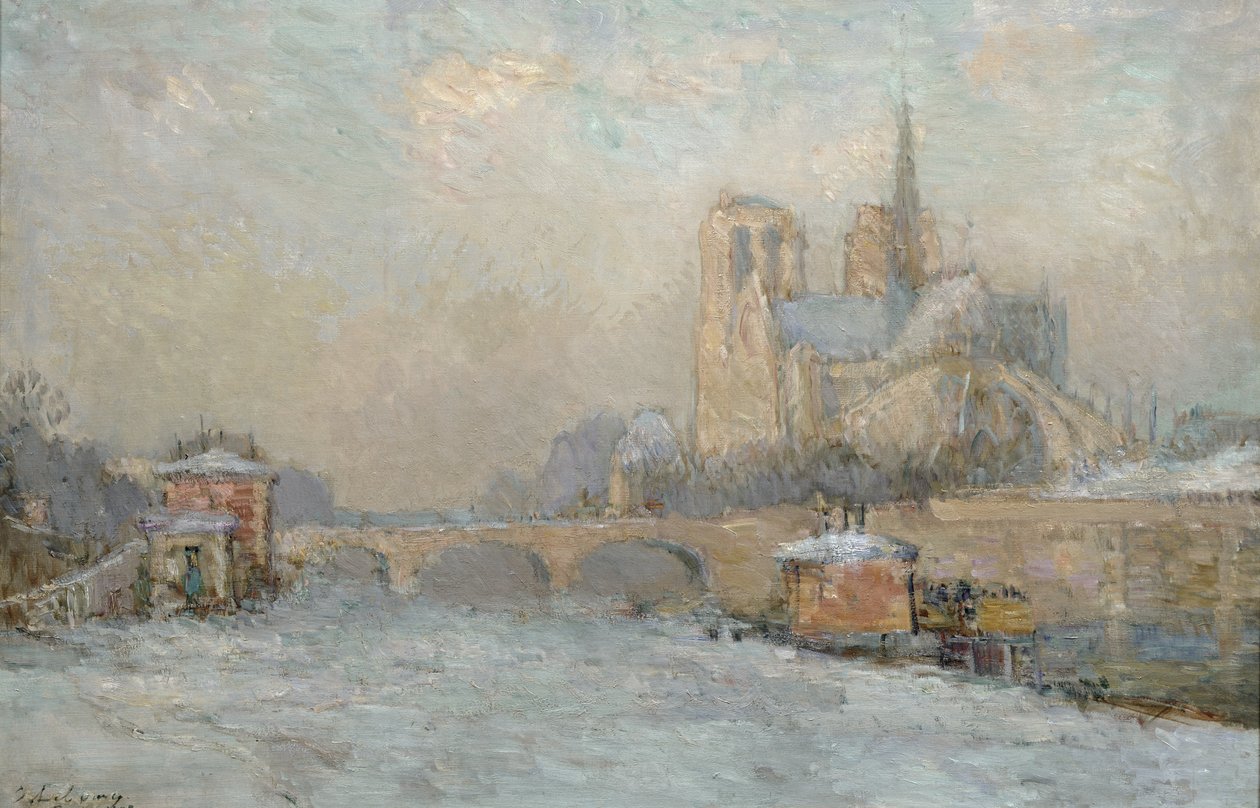Quai de la Tournelle und Notre-Dame de Paris, 1909 von Albert Charles Lebourg