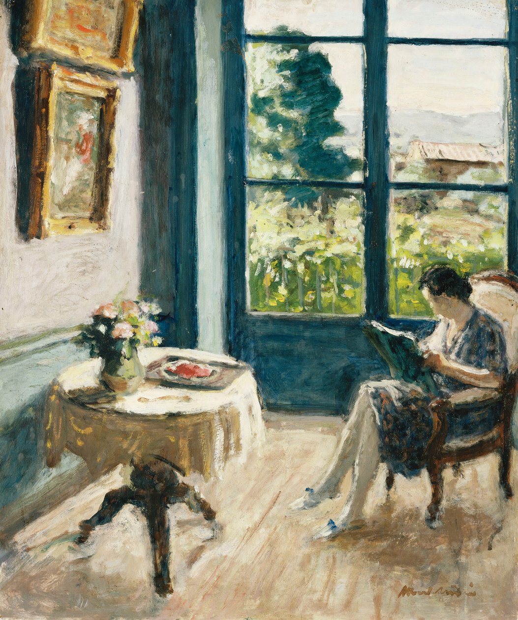 Der Salon in Laudin, um 1930 von Albert Andre