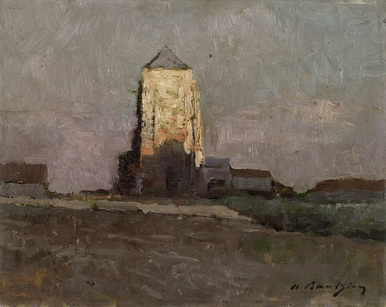 Die Kirche von Mariakerke (Oostende) von Albert Baertsoen