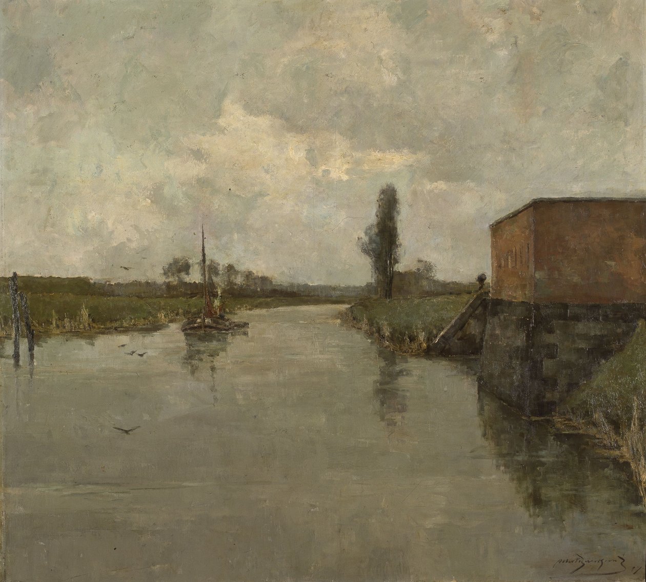Blick auf die Umgebung von Dendermonde von Albert Baertsoen