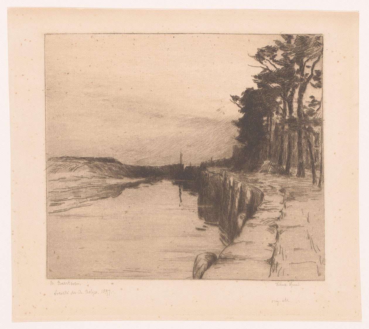 Blick auf einen Kai von Albert Baertsoen