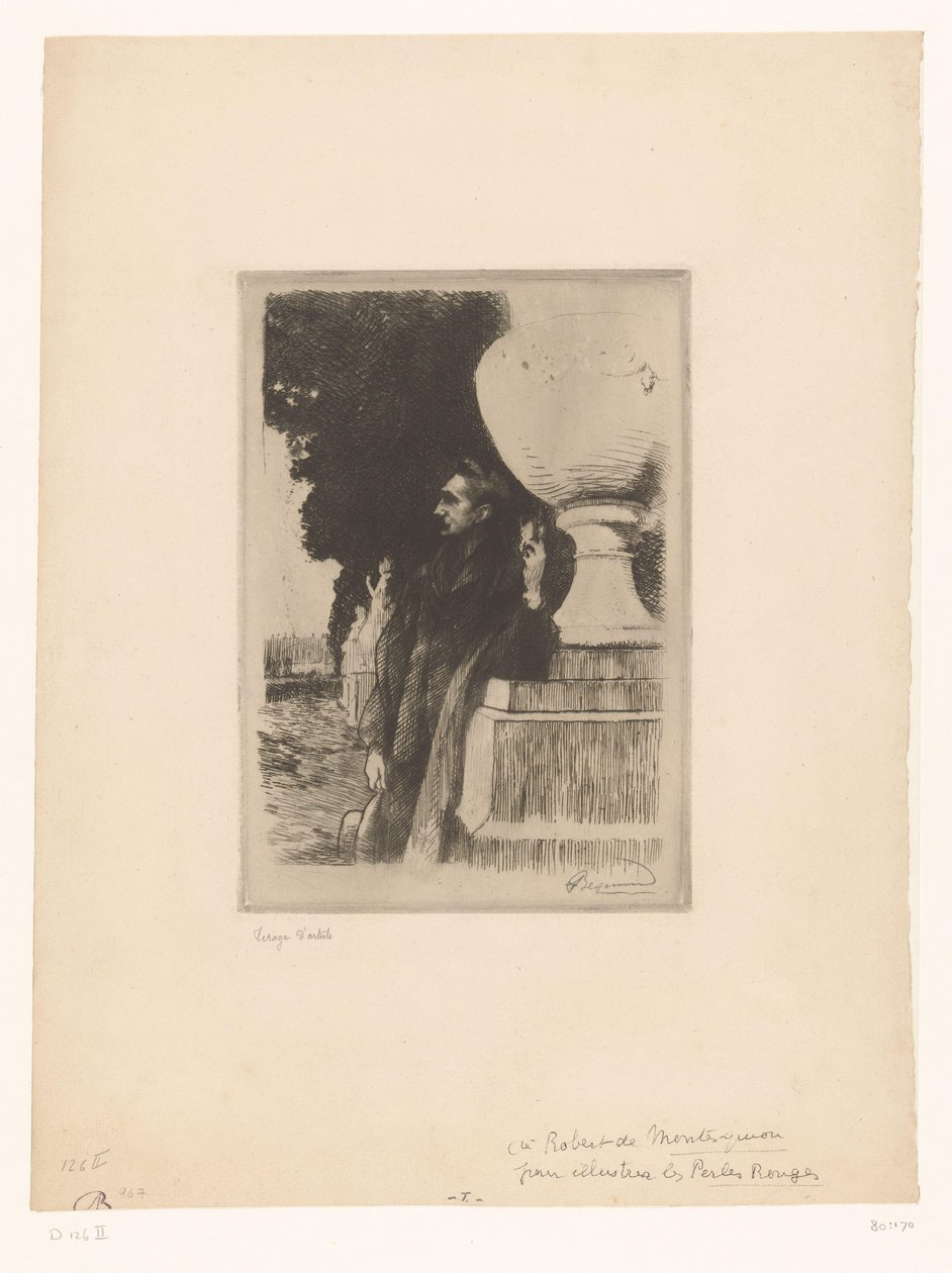 Porträt von Robert de Montesquiou von Albert Besnard (signed by artist)