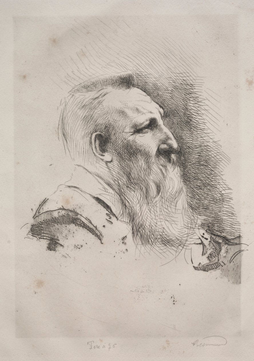Auguste Rodin, 1900 von Paul Albert Besnard: Kunstdruck