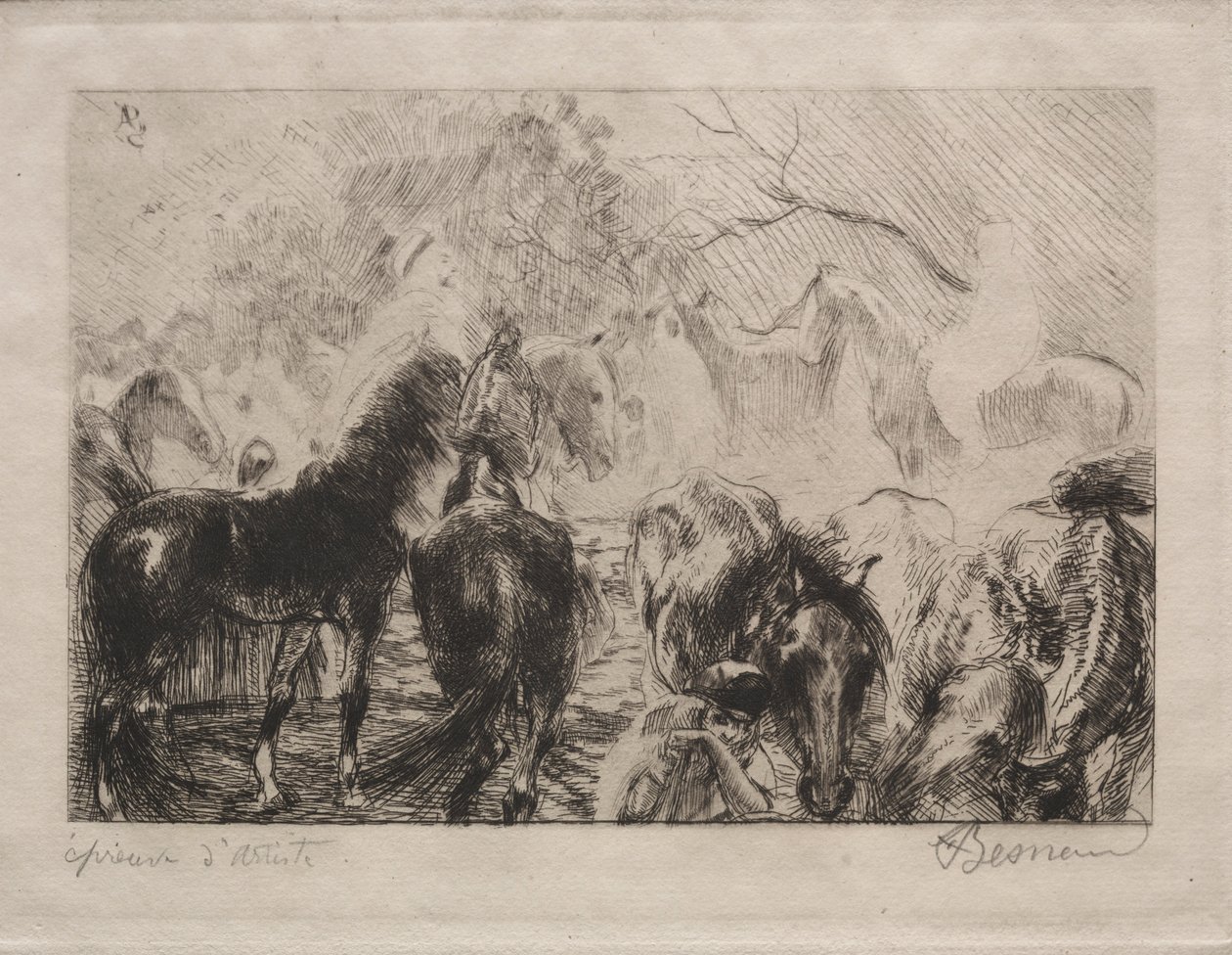 Pferdemarkt in Algier, 1898 von Paul Albert Besnard