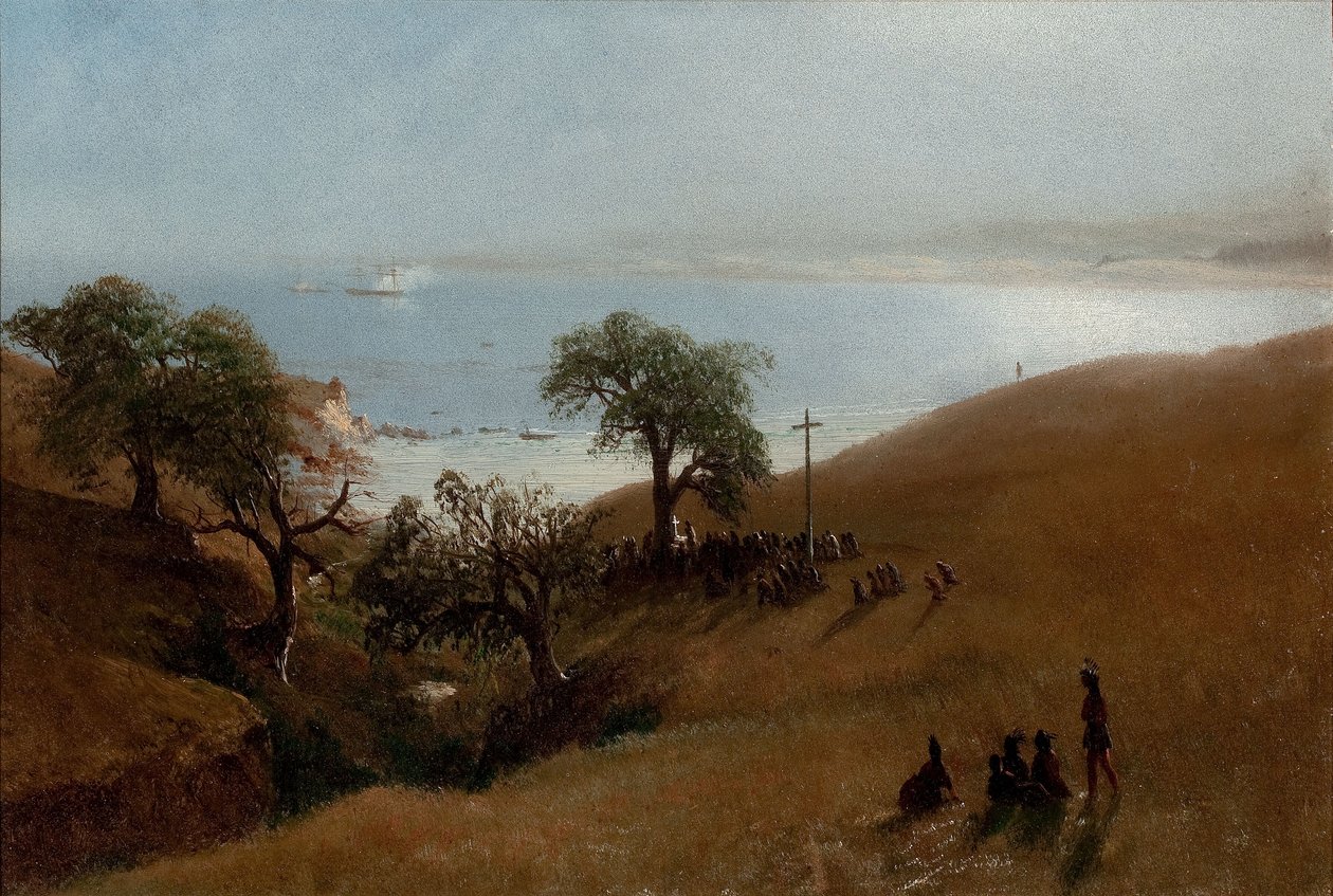 Monterey, Kalifornien (Studie für Eingang nach Monterey) von Albert Bierstadt