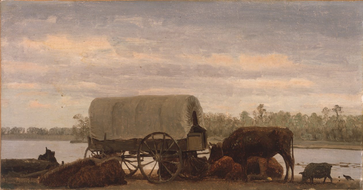 Mittagspause am Platte von Albert Bierstadt