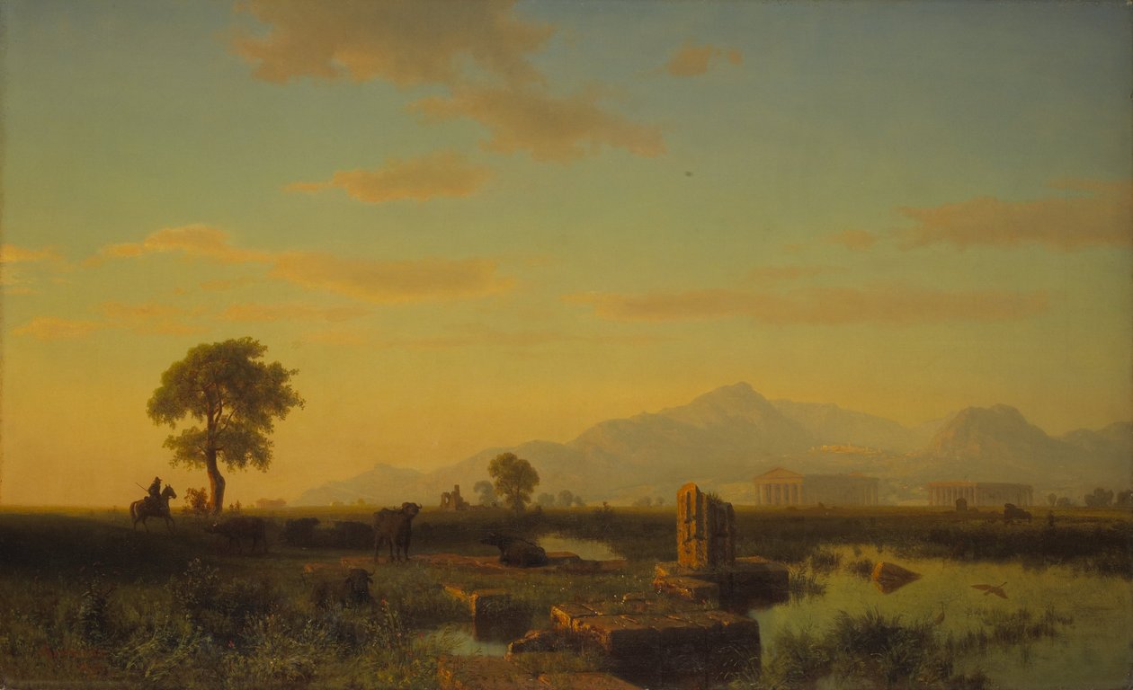 Ruinen von Paestum von Albert Bierstadt