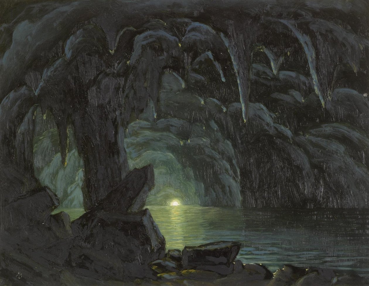 Die Blaue Grotte, Capri von Albert Bierstadt