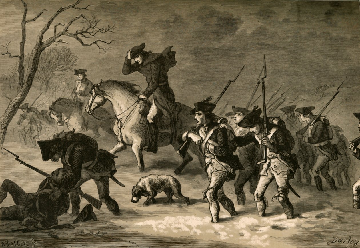 Der Marsch des Valley Forge, 1877 von Albert Bobbett