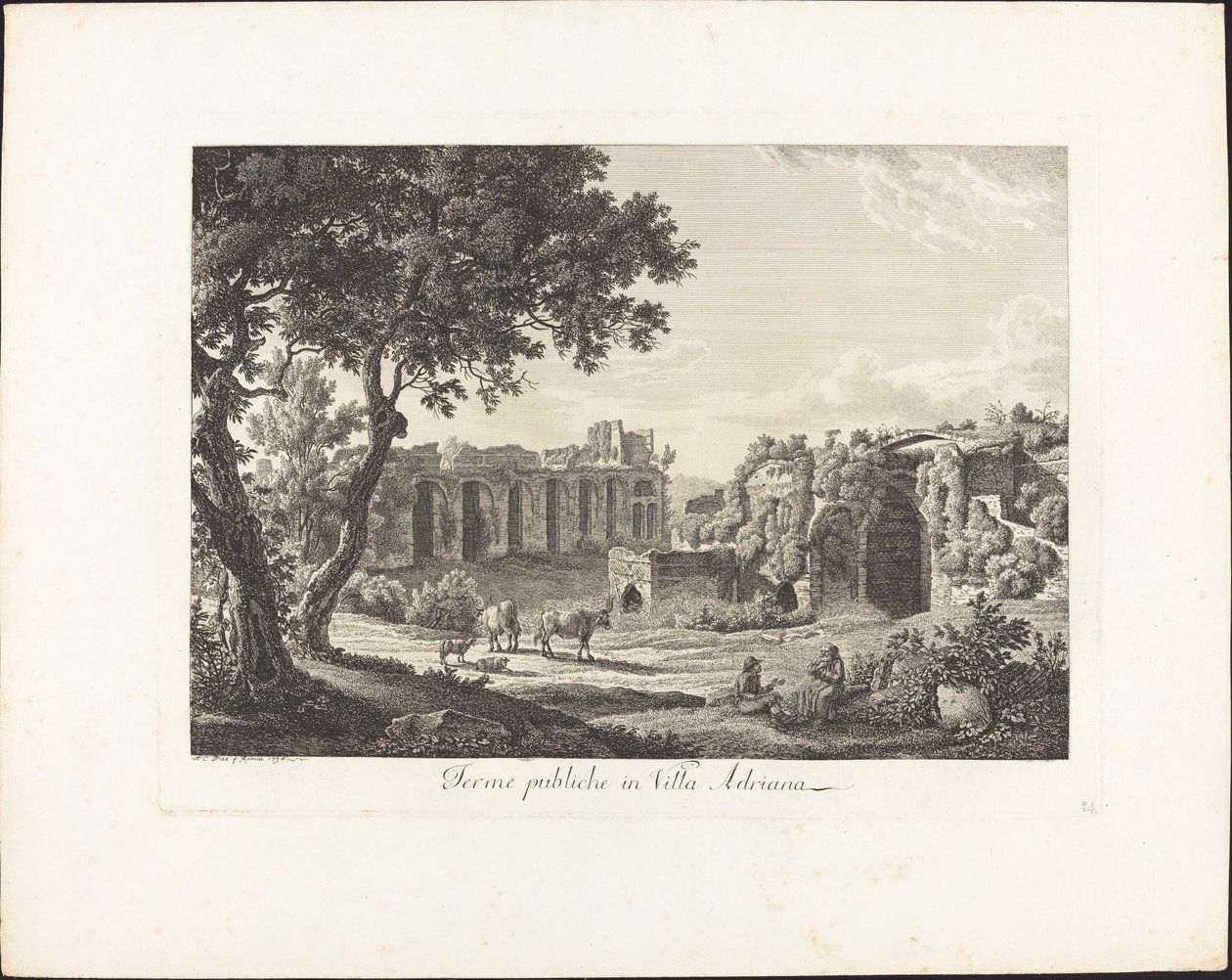 Öffentliche Thermen in der Villa Adriana von Albert Christoph Dies