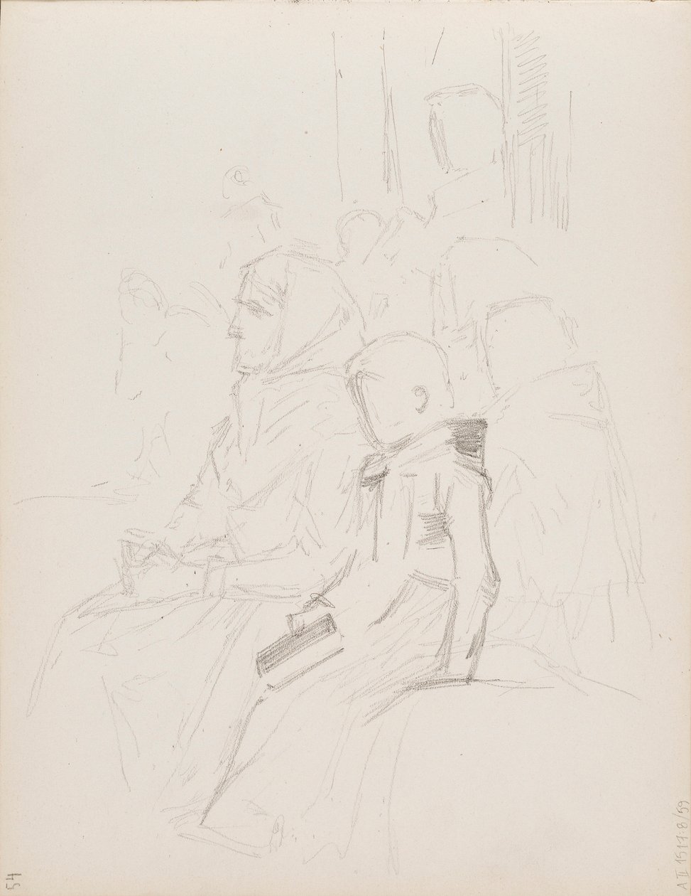 Gottesdienst im Uusimaa-Archipel, Skizze von Albert Edelfelt