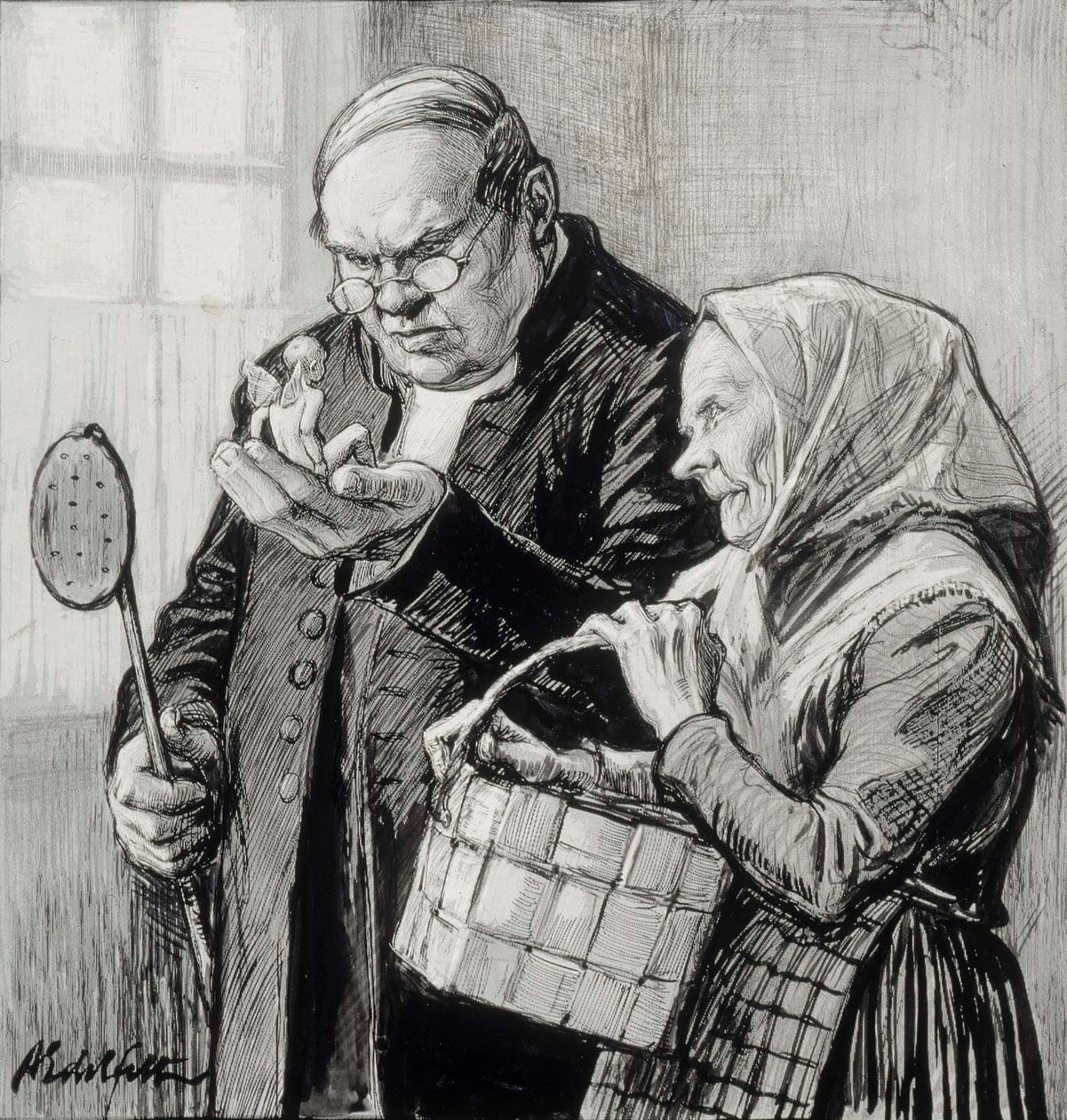 Illustration des kleinen Genies von Albert Edelfelt