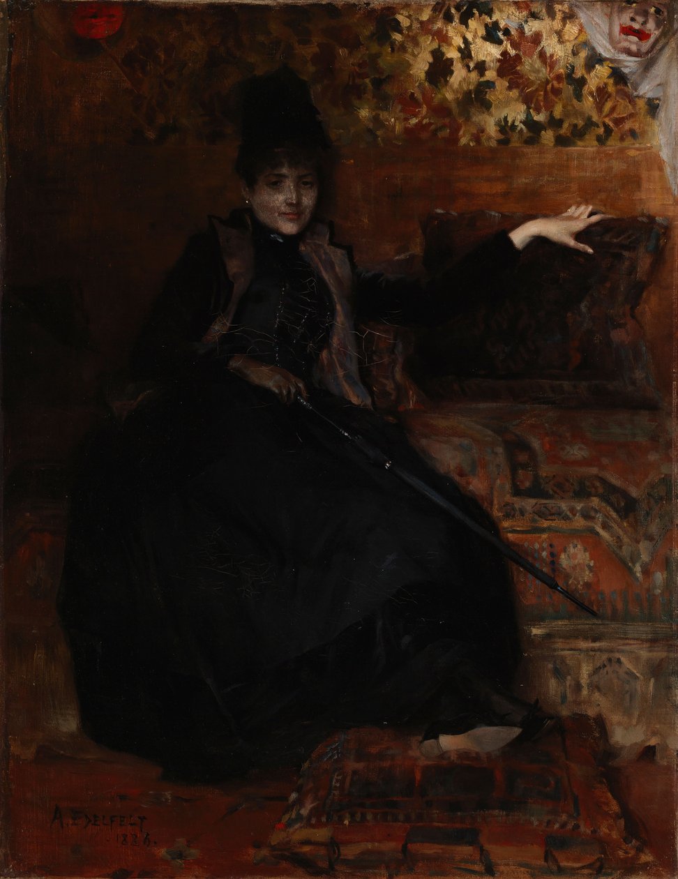Dame in Schwarz, Thérèse noire von Albert Edelfelt