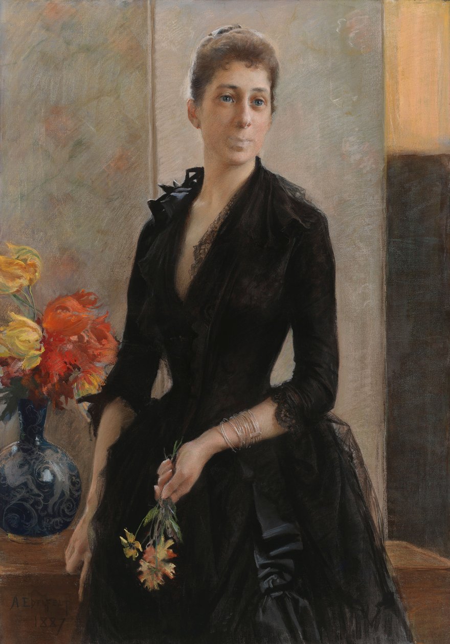 Porträt von Mme Weissgerber de Stragewicz, später Mme R. Berenger von Albert Edelfelt