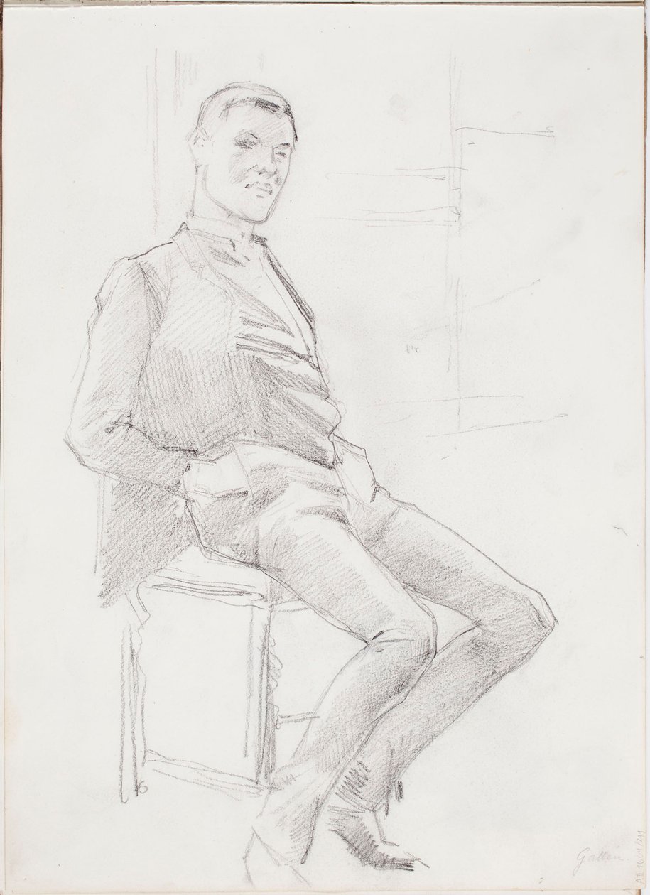 Porträt eines Mannes von Albert Edelfelt