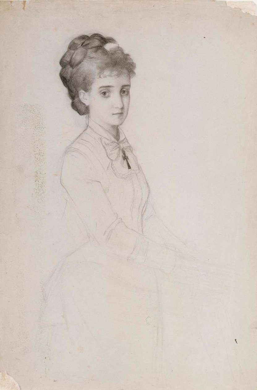 Porträt einer stehenden Frau von Albert Edelfelt