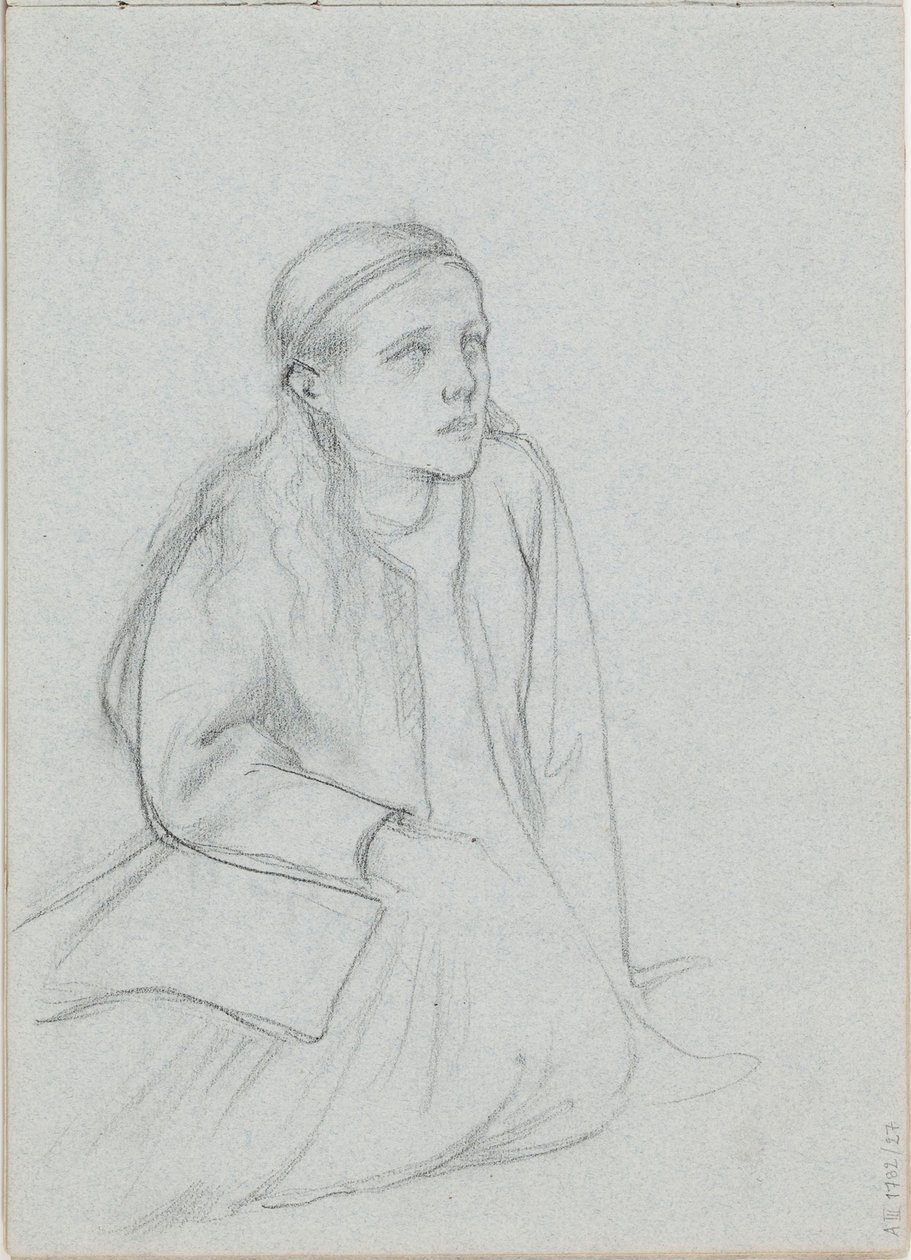 Skizze für Christus und Maria Magdalena, eine finnische Legende von Albert Edelfelt