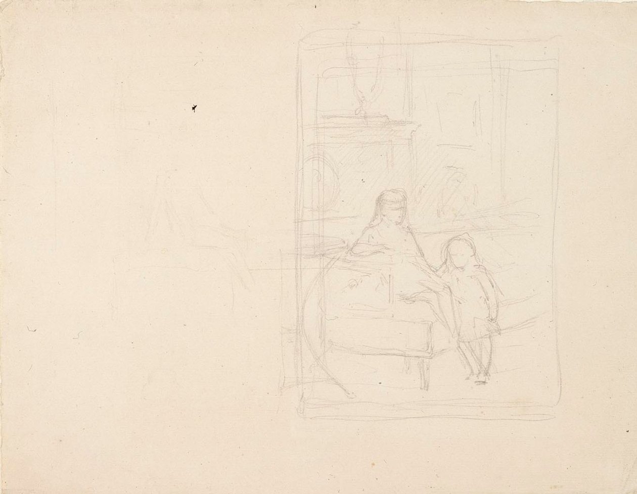 Skizze für Michael und Xenia, Kinder von Zar Alexander III von Albert Edelfelt