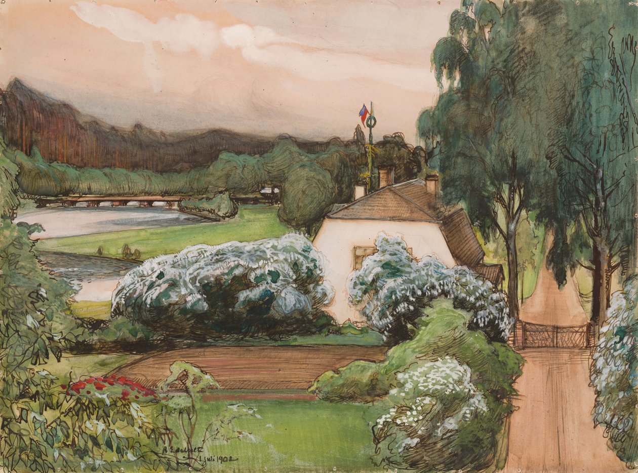 Das Haus des Vorarbeiters auf dem Saari-Anwesen von Albert Edelfelt