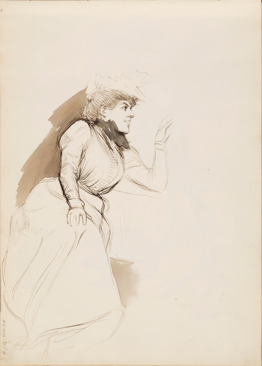 Sitzende Frau (Aino Ackté) von Albert Edelfelt