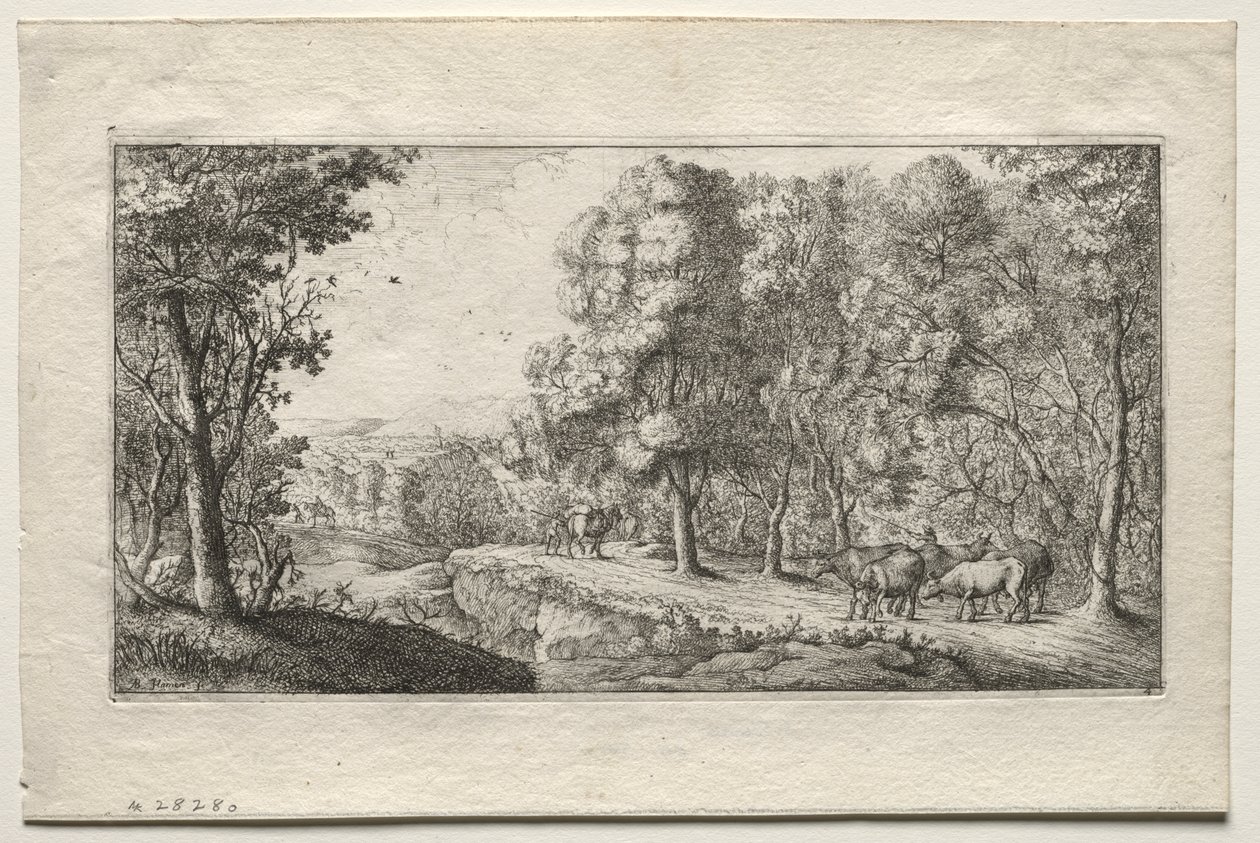 Die Straße am Waldrand von Albert Flamen