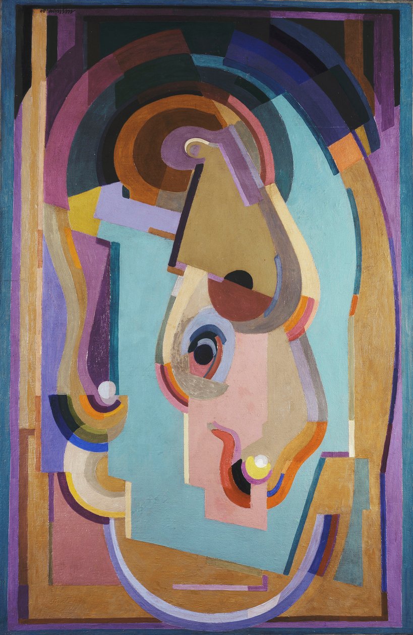 Lila und grüne Komposition von Albert Gleizes