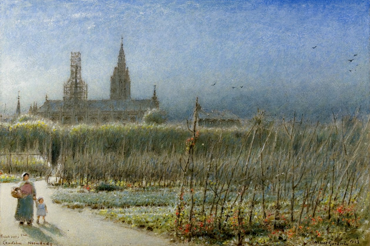 Französische Bohnen aus Caudebec, Normandie von Albert Goodwin