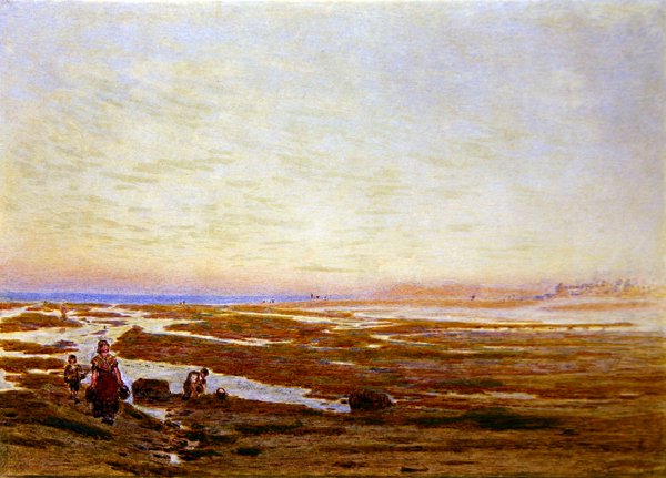Ebbe an der Südküste, in der Nähe von Brighton von Albert Goodwin