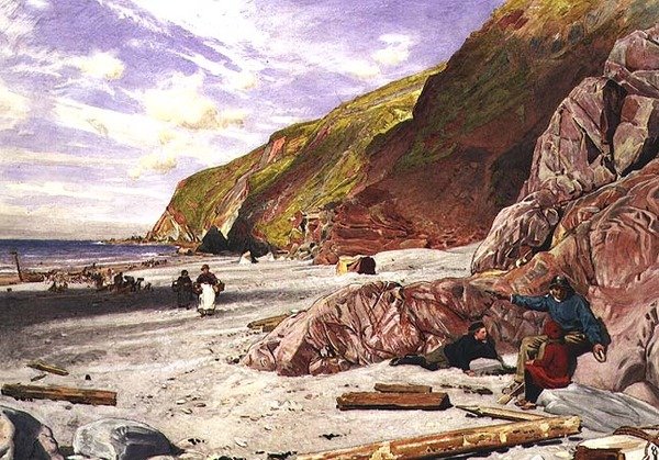 Lynmouth, Devon, die Geschichte des Schiffbruchs von Albert Goodwin