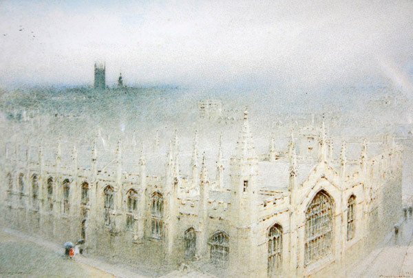 Der Regen vom Himmel, All Souls, Oxford von Albert Goodwin
