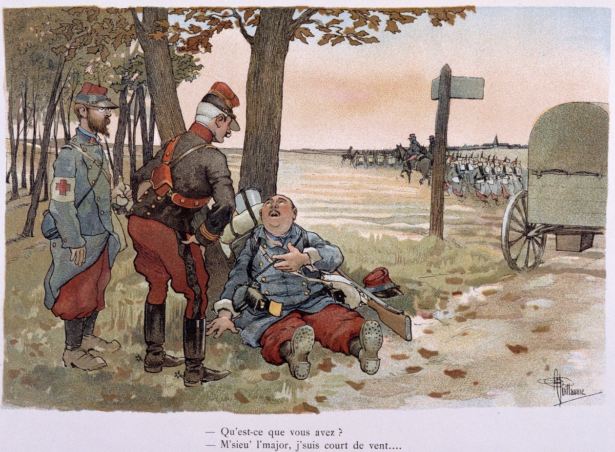 Am 30. Kilometer (in „Album militaire“ von Albert Guillaume (1873-1942), ca. 1900) von Albert Guillaume