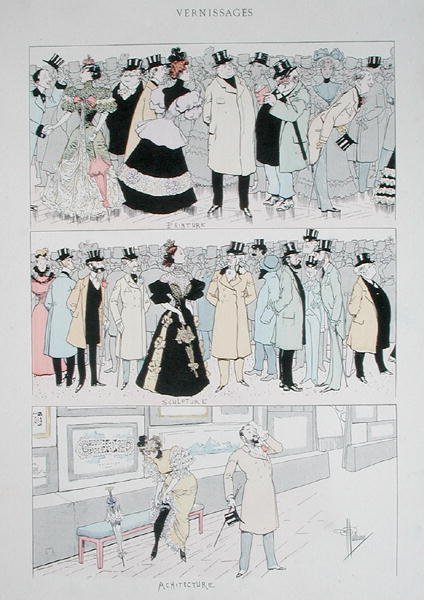Galerieeröffnungen, ca. 1900 von Albert Guillaume