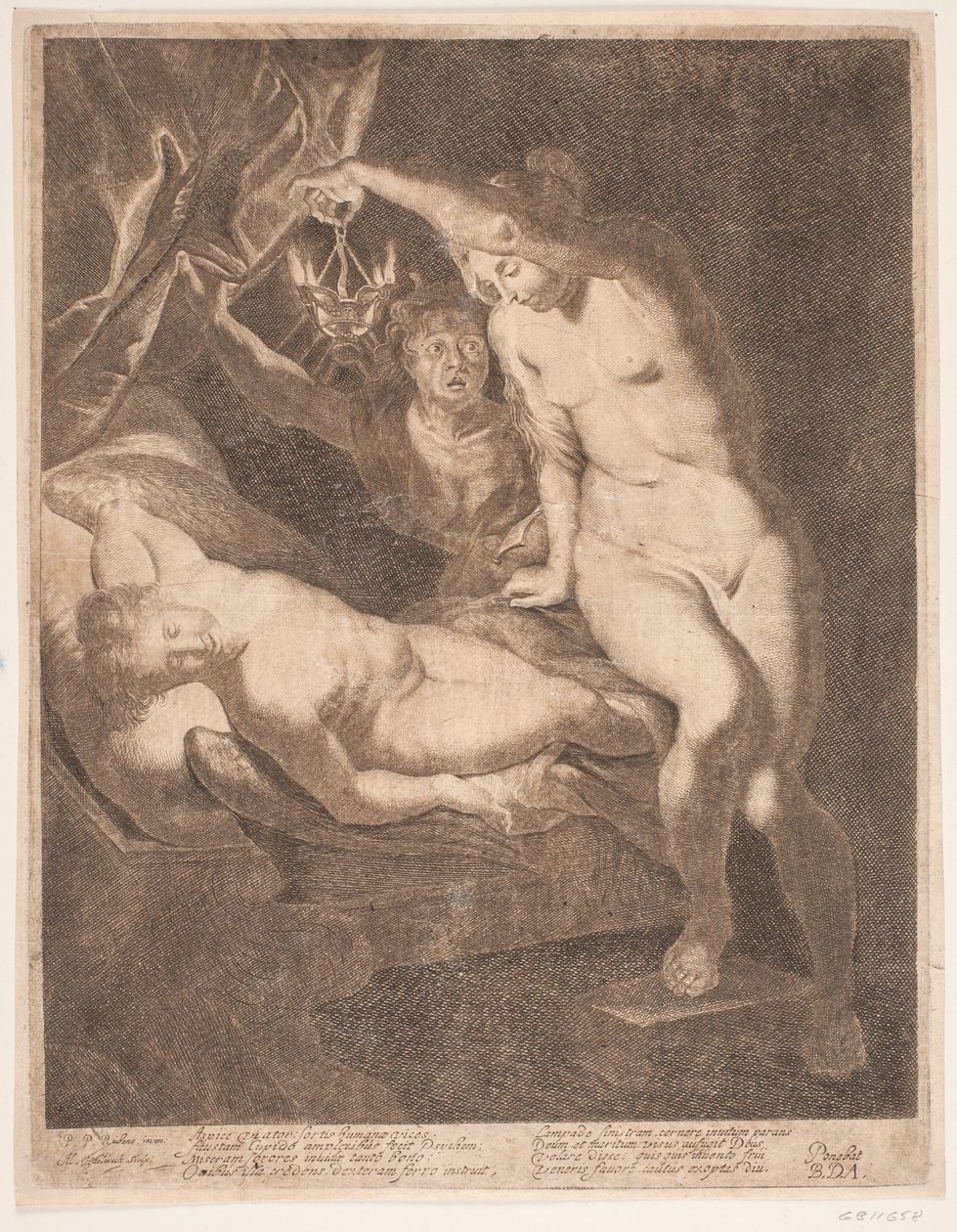 Psyche und der schlafende Amor von Albert Haelwegh